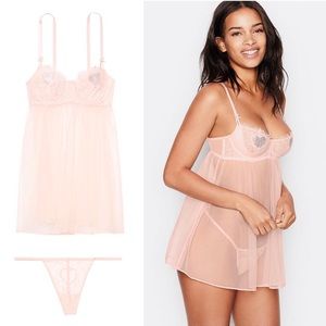 Victoria Secret Rhinestone Wicked Unlined Babydoll